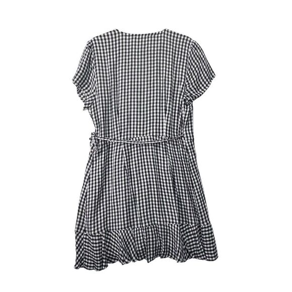 Abercrombie & Fitch black and white gingham wrap dress. L dress - Picture 16 of 16